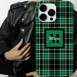 Tartan - Black Green and Off White Phone Case