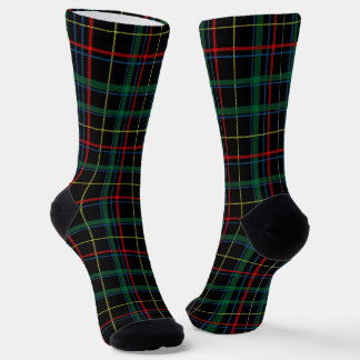 Tartan (Black, Green & Red)  Socken