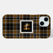 Tartan - Black Honey Brown and Off White Case-Mate iPhone Hülle (Rückseite (Horizontal))