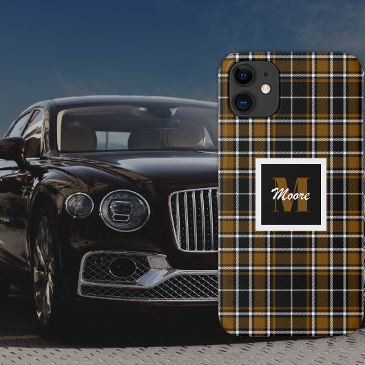 Tartan - Black Honey Brown and Off White Case-Mate iPhone Hülle