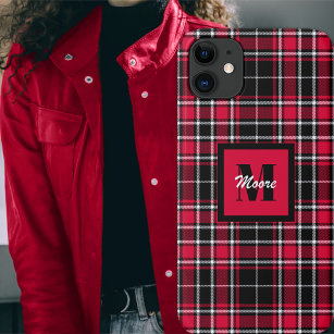 Tartan - Black Lumberjack Red and Off White Case-Mate iPhone Hülle