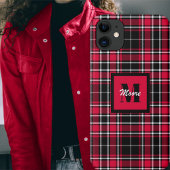 Tartan - Black Lumberjack Red and Off White Case-Mate iPhone Hülle