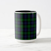 Tartan Black Watch Kariert personalisiert Zweifarbige Tasse (VorderseiteRechts)