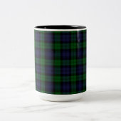 Tartan Black Watch Kariert personalisiert Zweifarbige Tasse (Mittel)
