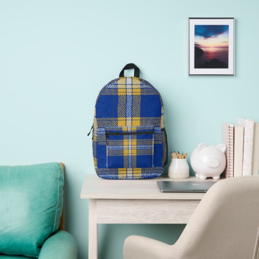 Tartan Blau und Gelb Rucksack (InSitu)