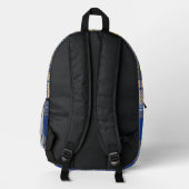 Tartan Blau und Gelb Rucksack (Rückseite)