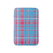 Tartan blau und rot badematte (Vorderseite Vertikal)
