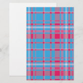 Tartan blau und rot briefpapier (Vorne/Hinten)