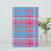 Tartan blau und rot briefpapier (Stehend Vorderseite)