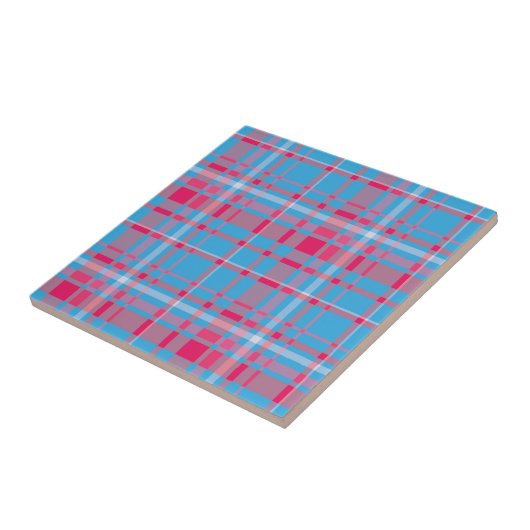 Tartan blau und rot fliese (Seite)