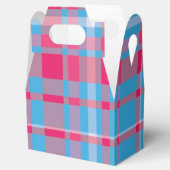 Tartan blau und rot geschenkschachtel (Geöffnet)