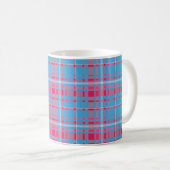 Tartan blau und rot kaffeetasse (VorderseiteRechts)