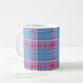 Tartan blau und rot kaffeetasse (Vorderseite Links)
