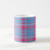 Tartan blau und rot kaffeetasse (Mittel)