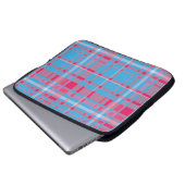 Tartan blau und rot laptopschutzhülle (Vorne Knopf)