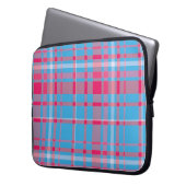 Tartan blau und rot laptopschutzhülle (Vorderseite Links)
