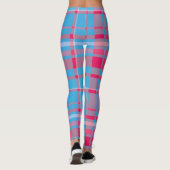 Tartan blau und rot leggings (Rückseite)