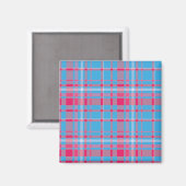 Tartan blau und rot magnet (Vorderseite/Rückseite)