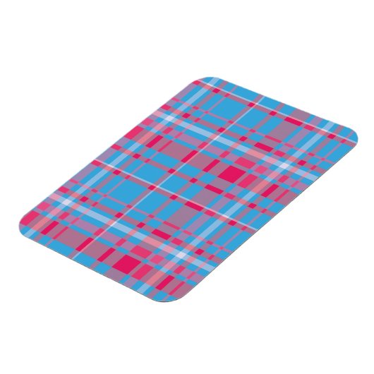 Tartan blau und rot magnet (Linke Seite)