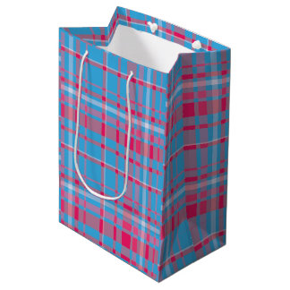 Tartan blau und rot mittlere geschenktüte
