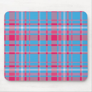 Tartan blau und rot mousepad