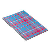 Tartan blau und rot notizblock (Rechte Seite)