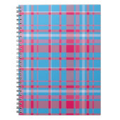 Tartan blau und rot notizblock (Vorderseite)