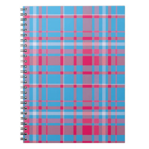 Tartan blau und rot notizblock