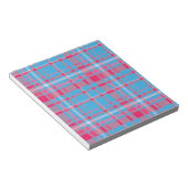 Tartan blau und rot notizblock (angewinkelt)
