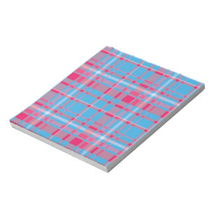 Tartan blau und rot notizblock
