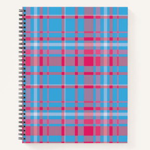 Tartan blau und rot notizblock