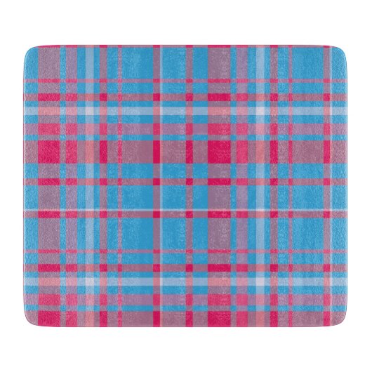 Tartan blau und rot schneidebrett (Vorderseite)