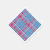 Tartan blau und rot serviette (Ecke)