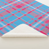 Tartan blau und rot sherpadecke (3/4)