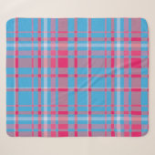 Tartan blau und rot sherpadecke (Vorderseite (Horizontal))