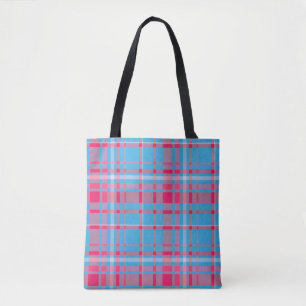 Tartan blau und rot tasche