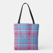Tartan blau und rot tasche (Rückseite)