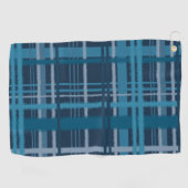 Tartan-blaues Muster Golfhandtuch (Horizontal)