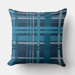 Tartan-blaues Muster Kissen