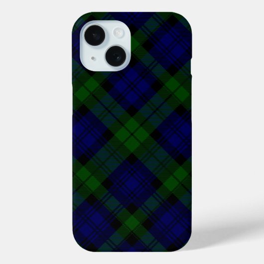 Tartan Blue Green Kariert Case-Mate iPhone Hülle (Rückseite)