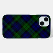 Tartan Blue Green Kariert Case-Mate iPhone Hülle (Rückseite (Horizontal))