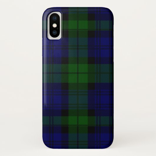 Tartan Blue Green Kariert Case-Mate iPhone Hülle (Rückseite)
