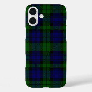 Tartan Blue Green Kariert iPhone 16 Plus Hülle