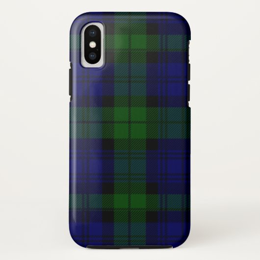 Tartan Blue Green Kariert Case-Mate iPhone Hülle (Rückseite)