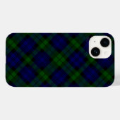 Tartan Blue Green Kariert Case-Mate iPhone Hülle (Rückseite (Horizontal))