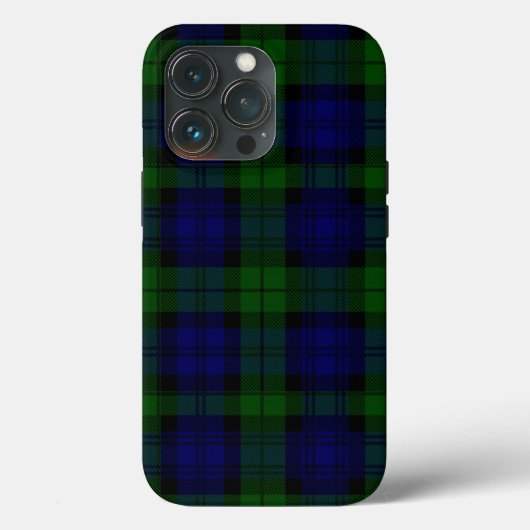 Tartan Blue Green Kariert Case-Mate iPhone Hülle (Rückseite)