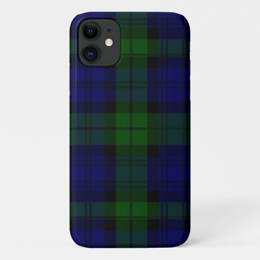 Tartan Blue Green Kariert Case-Mate iPhone Hülle (Rückseite)