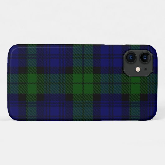 Tartan Blue Green Kariert Case-Mate iPhone Hülle (Rückseite (Horizontal))