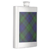 Tartan Blue Green Kariert Flachmann (Rechts)