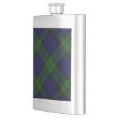 Tartan Blue Green Kariert Flachmann (Links)